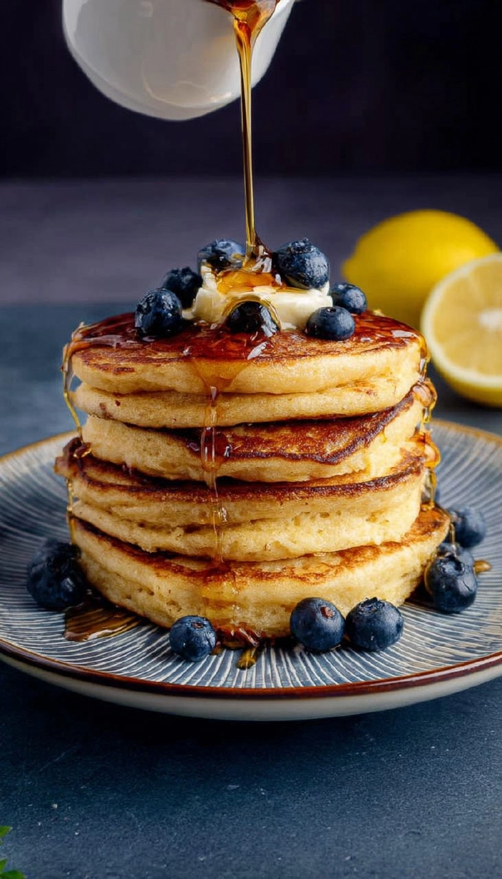 Vegan Lemon Ricotta Pancakes