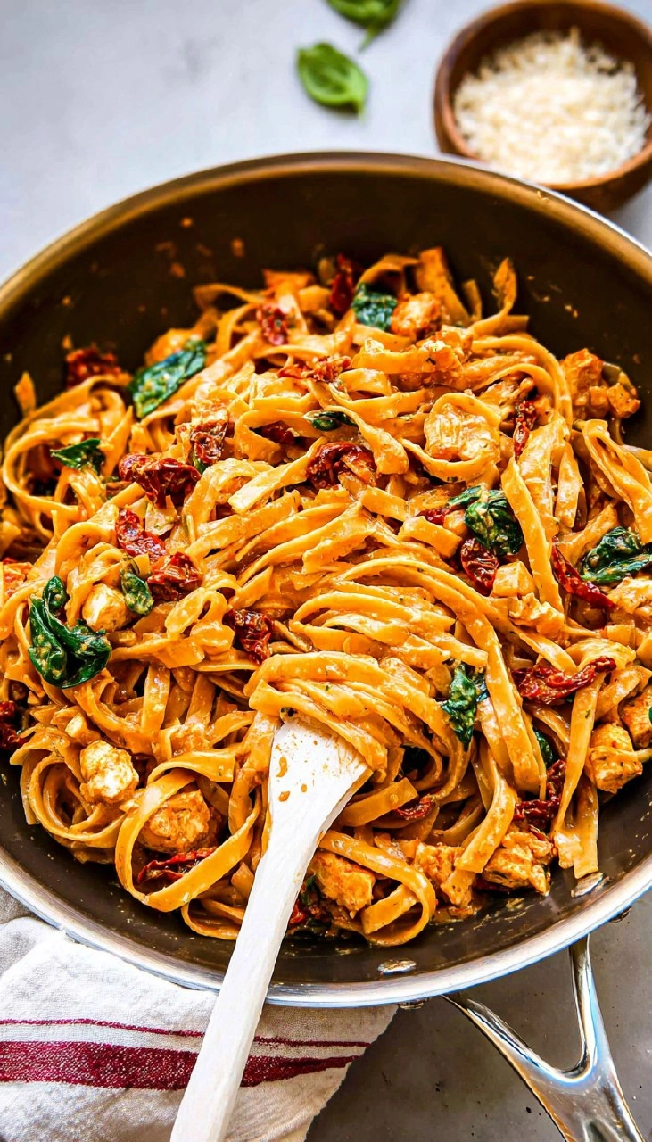 Whole Wheat Sun-Dried Tomato Basil Pasta