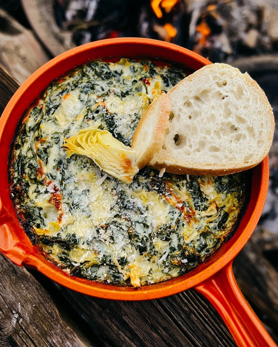 Campfire-Spinach-Artichoke-Dip-Recipe