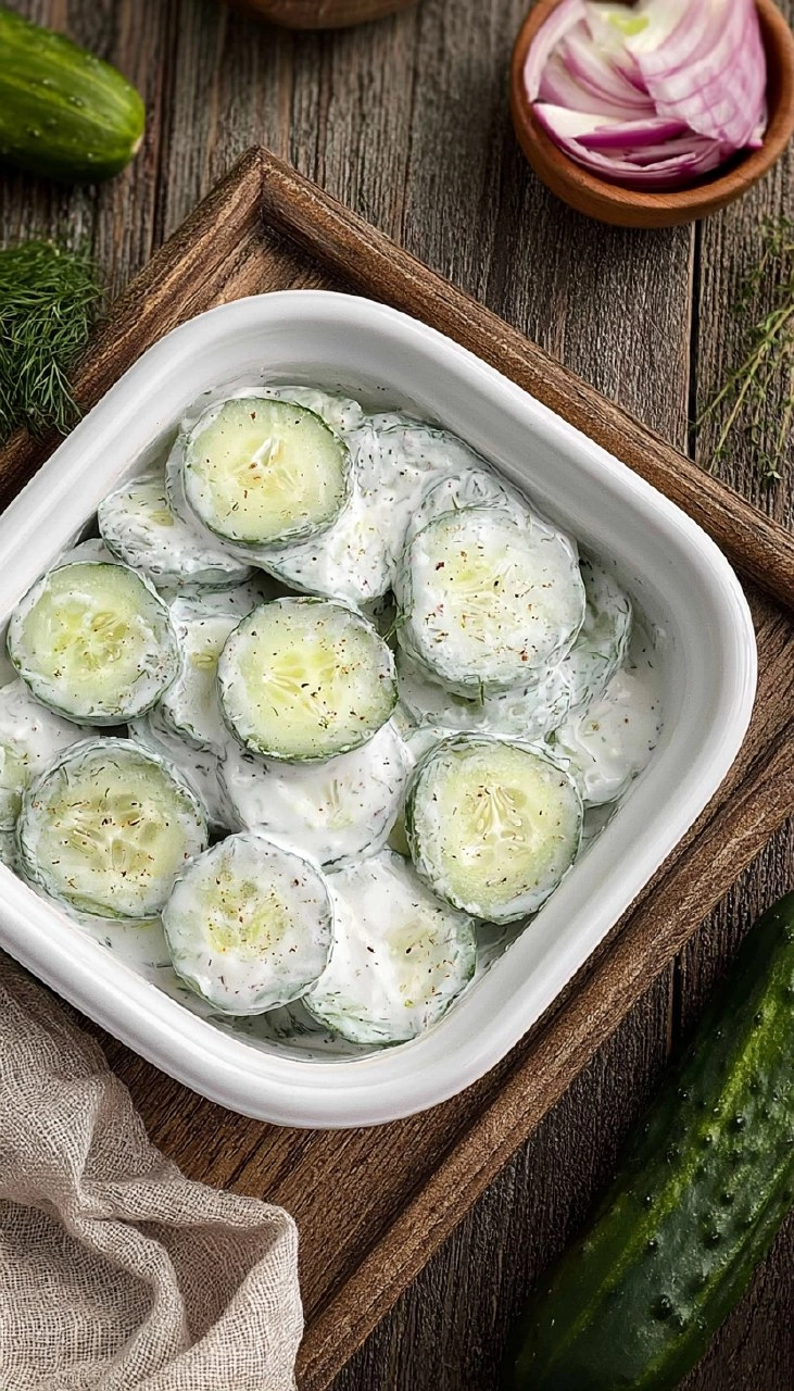 Creamy Cucumber Salad 76 Creamy Cucumber Salad