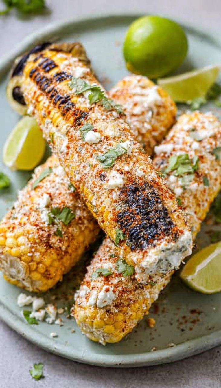 Grilled Corn Elote Style | Smoky Mexican Street Corn for Summer Cookouts