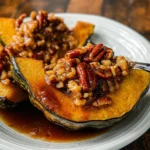 Baked Acorn Squash with Maple Pecan Glaze 3