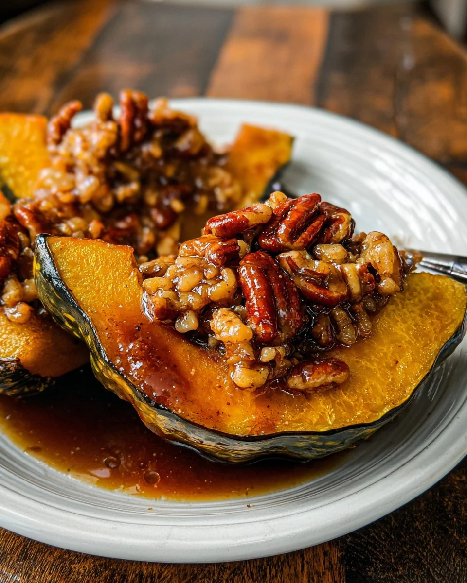 Baked Acorn Squash with Maple Pecan Glaze 2