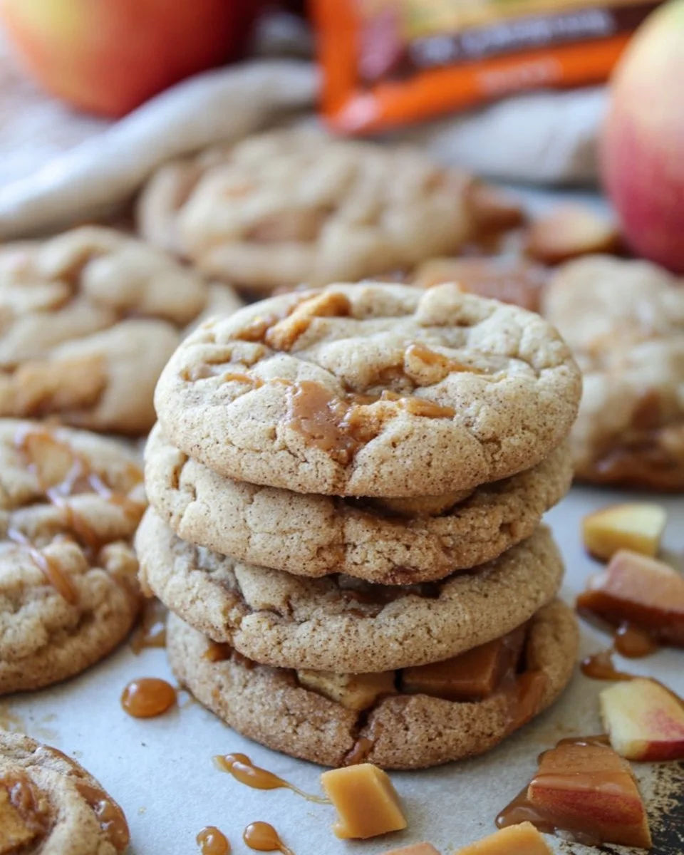 Caramel Apple Cider Cookies