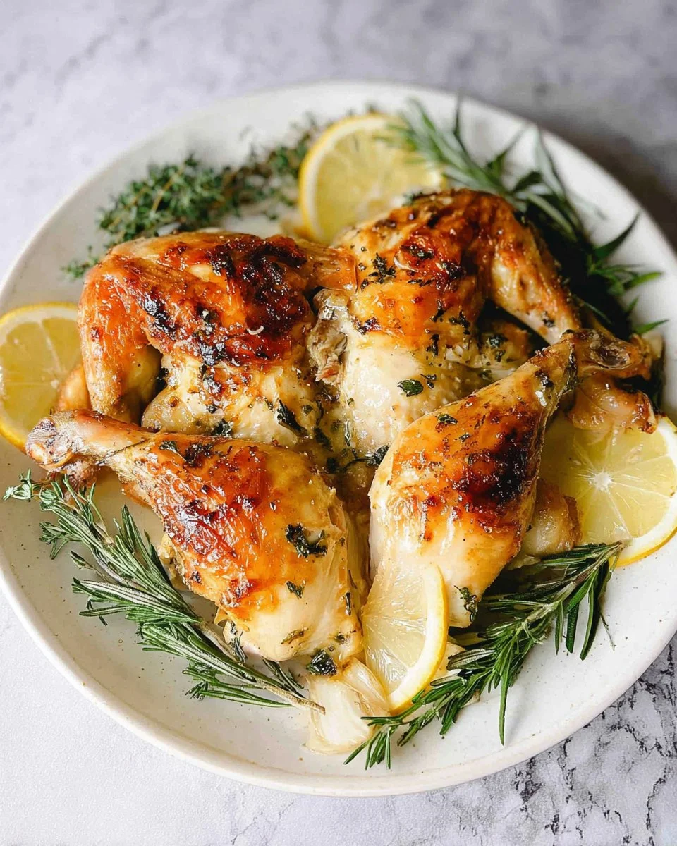 Crispy Roasted Spatchcock Chicken (Butterflied Chicken)