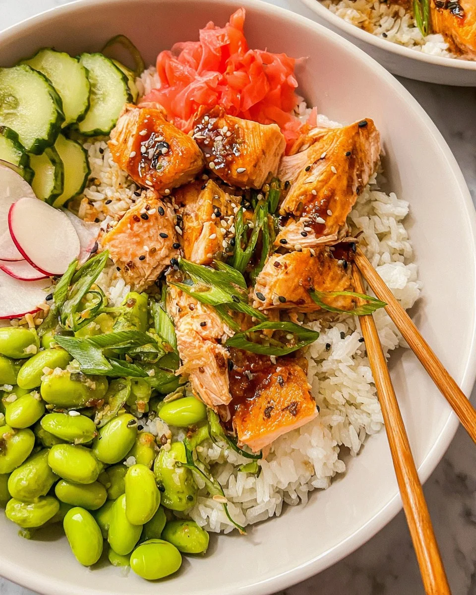Miso Salmon Rice Bowls