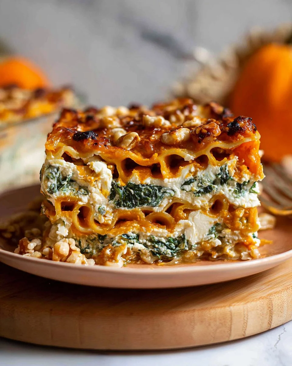 Pumpkin Lasagna with Ricotta and Spinach 135 Pumpkin Lasagna with Ricotta and Spinach