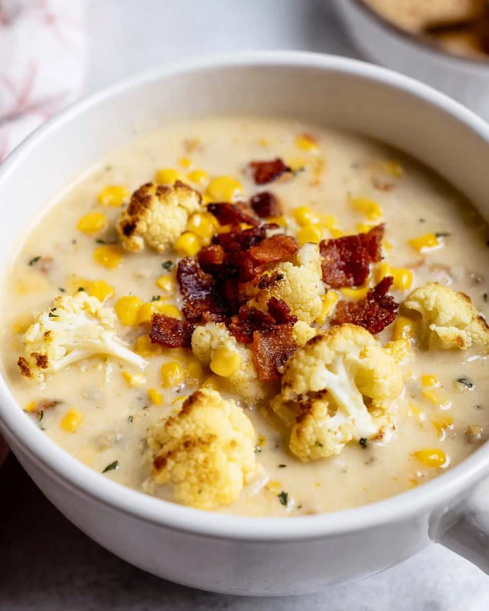 Roasted Cauliflower Corn Chowder 89 Roasted Cauliflower Corn Chowder 2