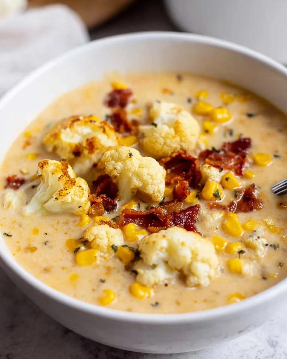 Roasted Cauliflower Corn Chowder 90 Roasted Cauliflower Corn Chowder