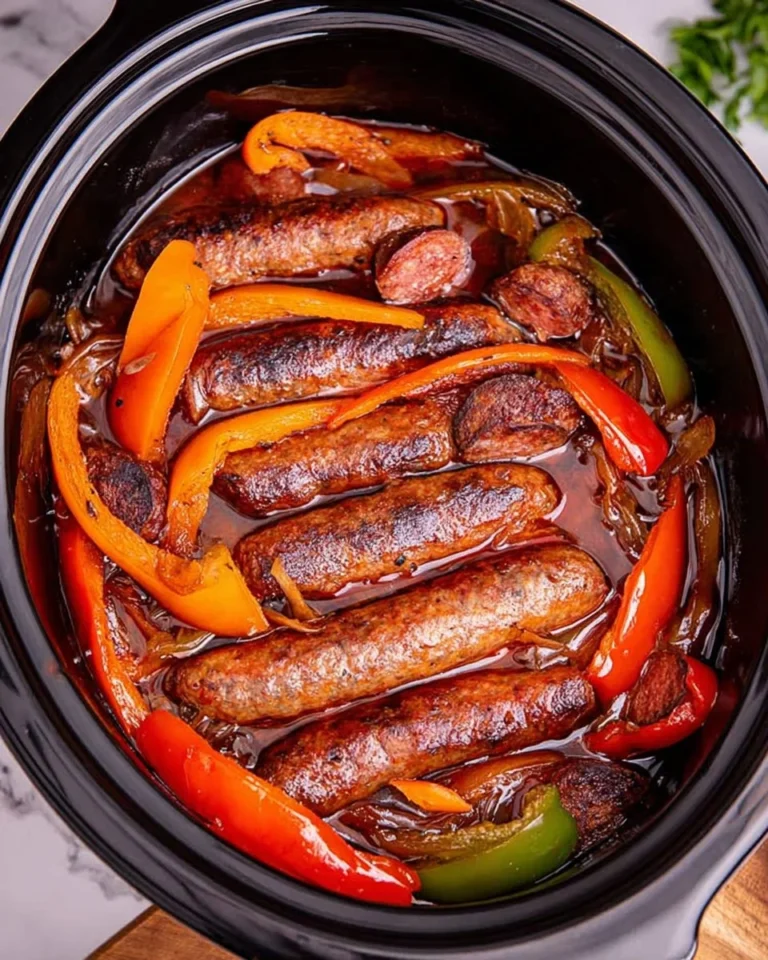 Slow Cooker Sausage and Peppers