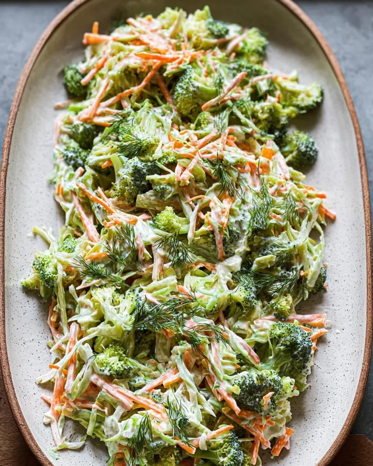 Broccoli Slaw with Creamy Dill Pickle Dressing