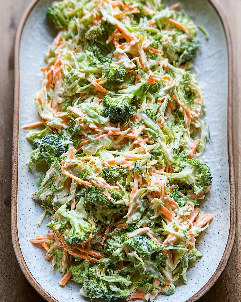 Broccoli Slaw with Creamy Dill Pickle Dressing 96 Broccoli Slaw with Creamy Dill Pickle Dressing