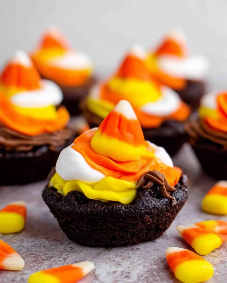 Candy Corn Brownie Bites