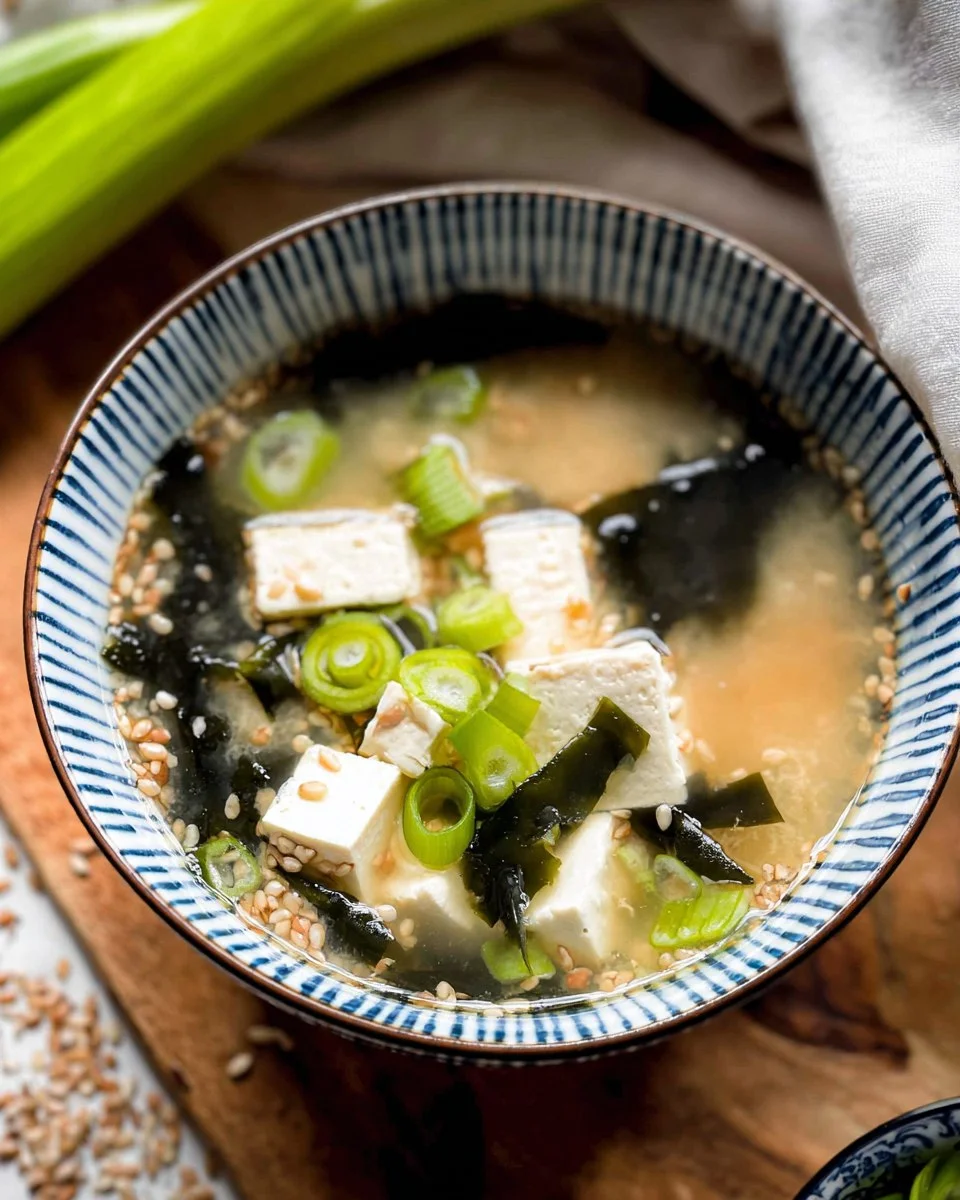 Homemade Miso Soup with Tofu 60 Homemade Miso Soup with Tofu