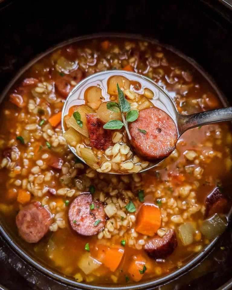 Kielbasa Barley Soup