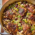 One Pot Jamaican Chicken with Rice and Peas 3