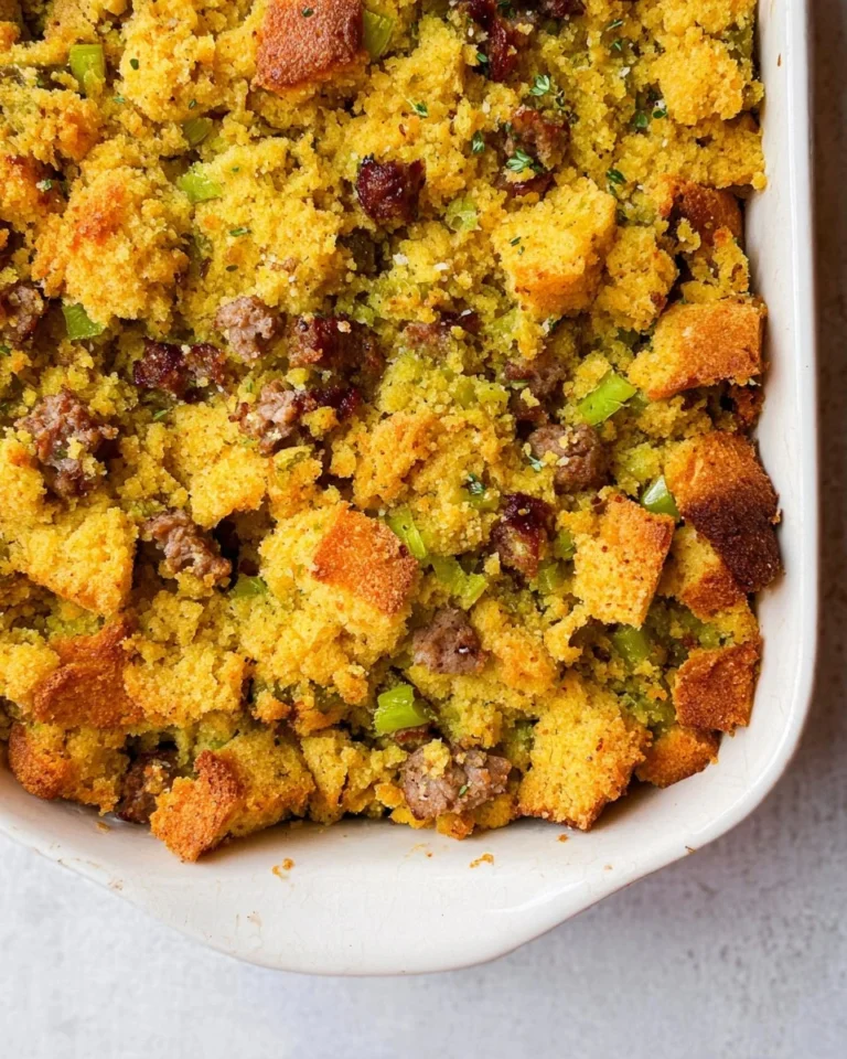 Chicken Sausage Cornbread Stuffing