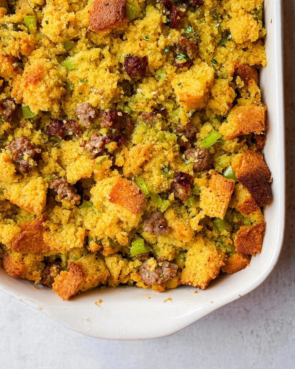 Chicken Sausage Cornbread Stuffing 2