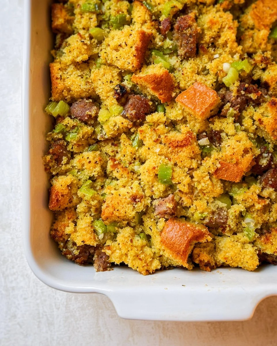 Chicken Sausage Cornbread Stuffing