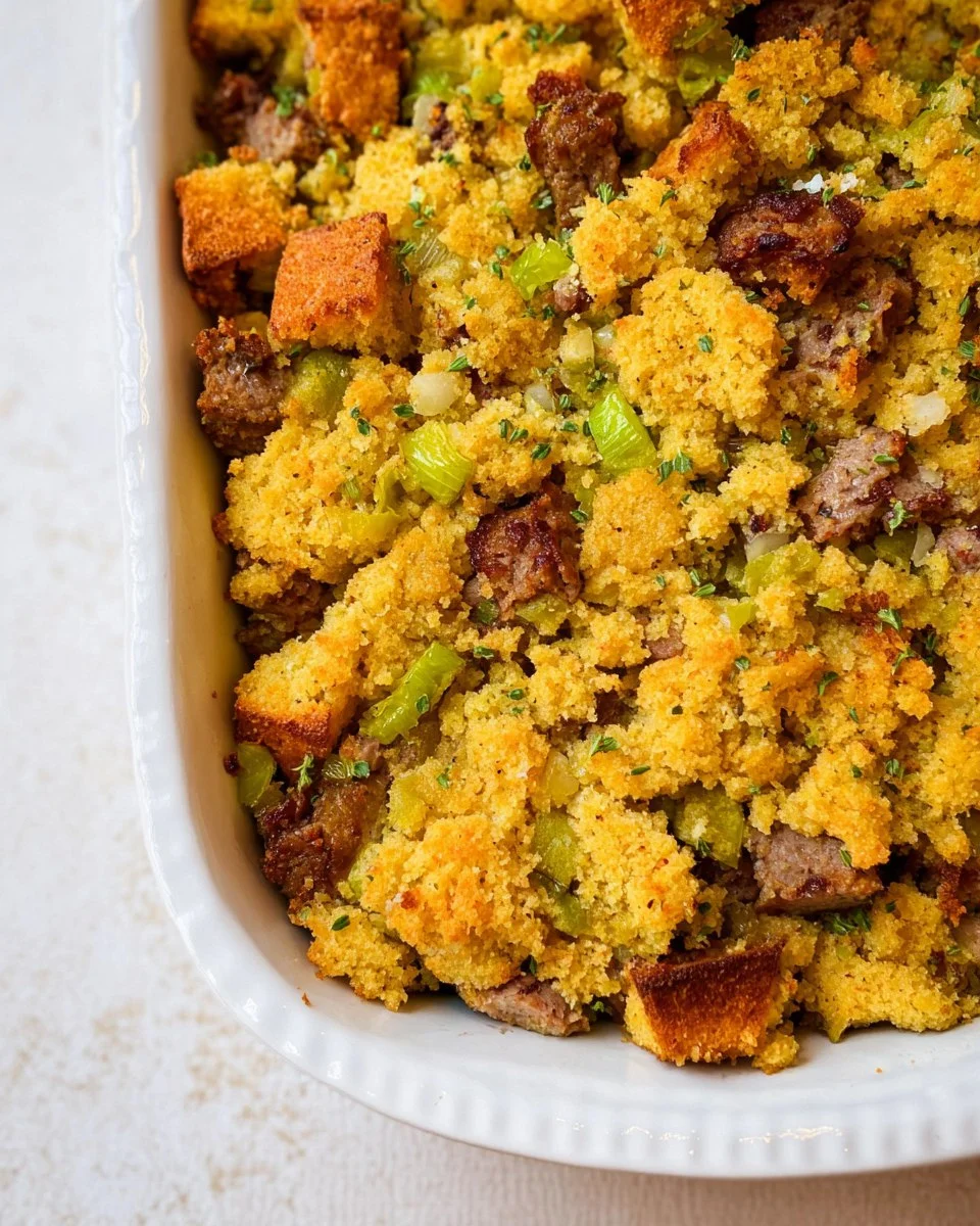 Chicken Sausage Cornbread Stuffing