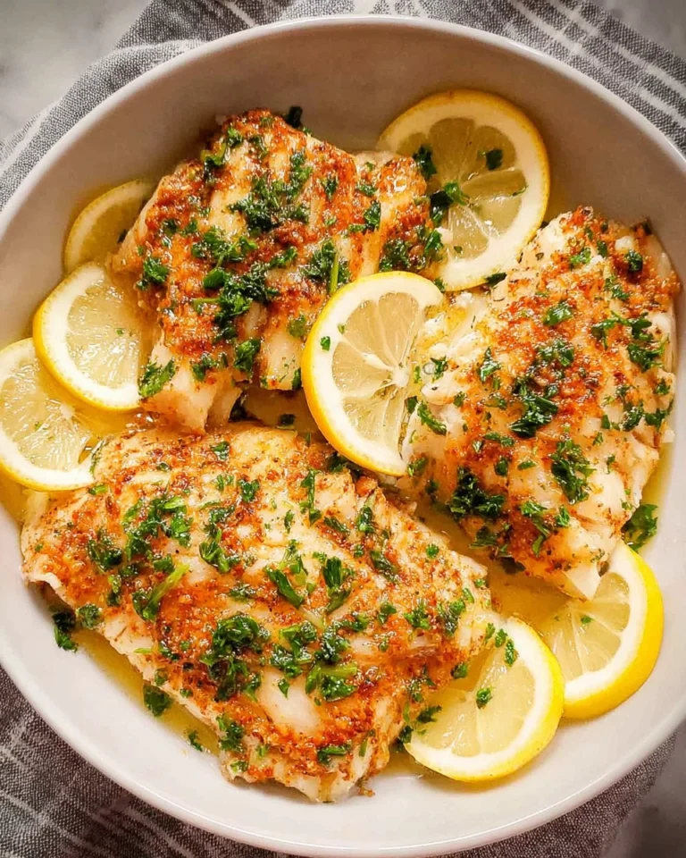 Lemon Garlic Butter Baked Cod