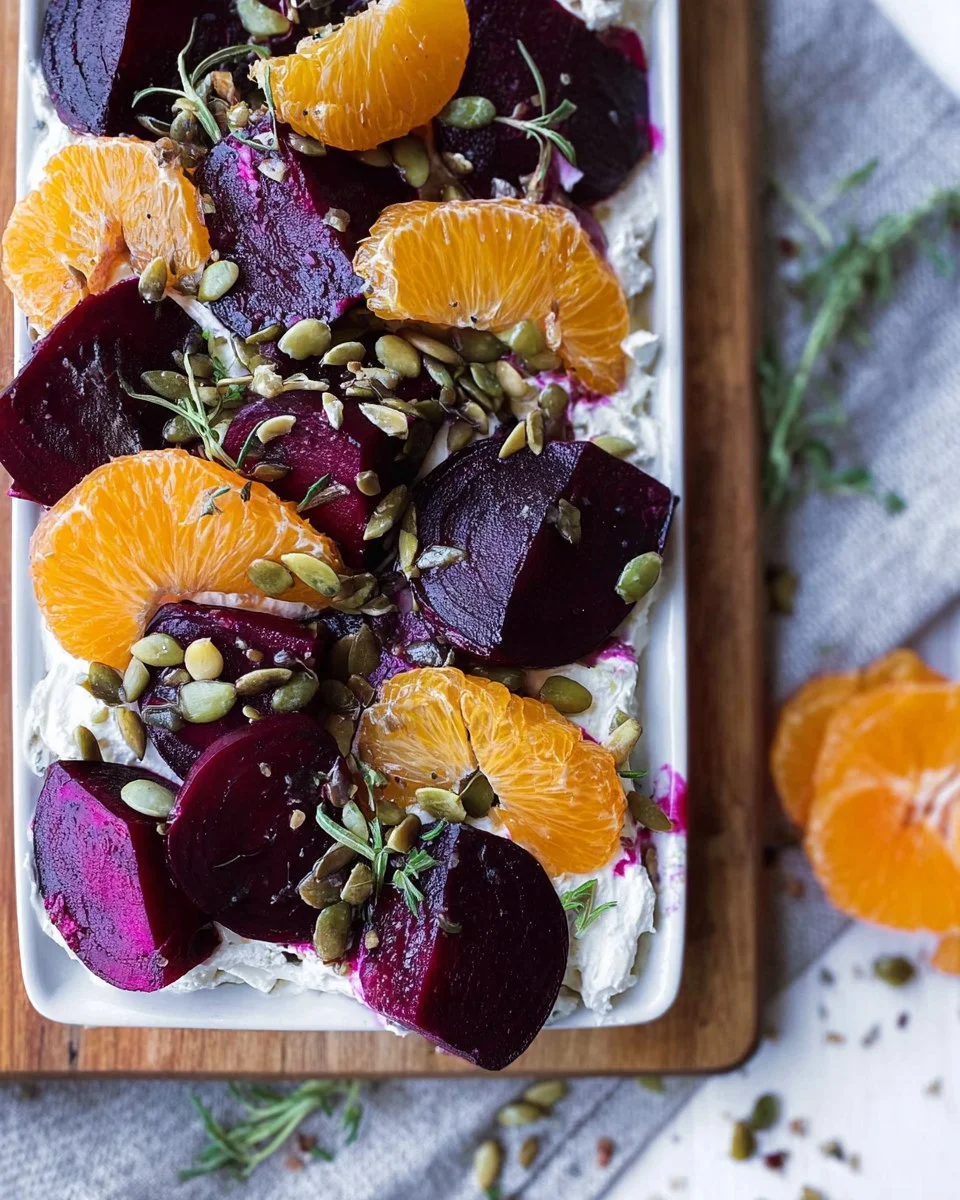 Roasted Beets with Oranges and Whipped Goat Cheese